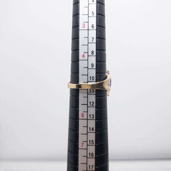 10K Yellow Gold Lavender Quartz Marquise Ring | Size 5 - Picture 13 of 16